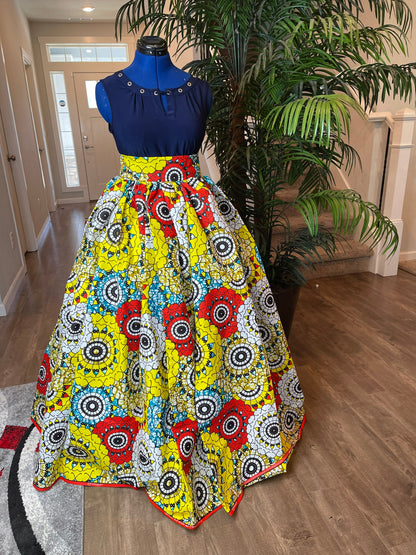 African Skirt/Ankara Skirt/African Clothing/VA40