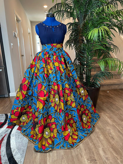 African Skirt/Ankara Skirt/Maxi Skirt/VA90