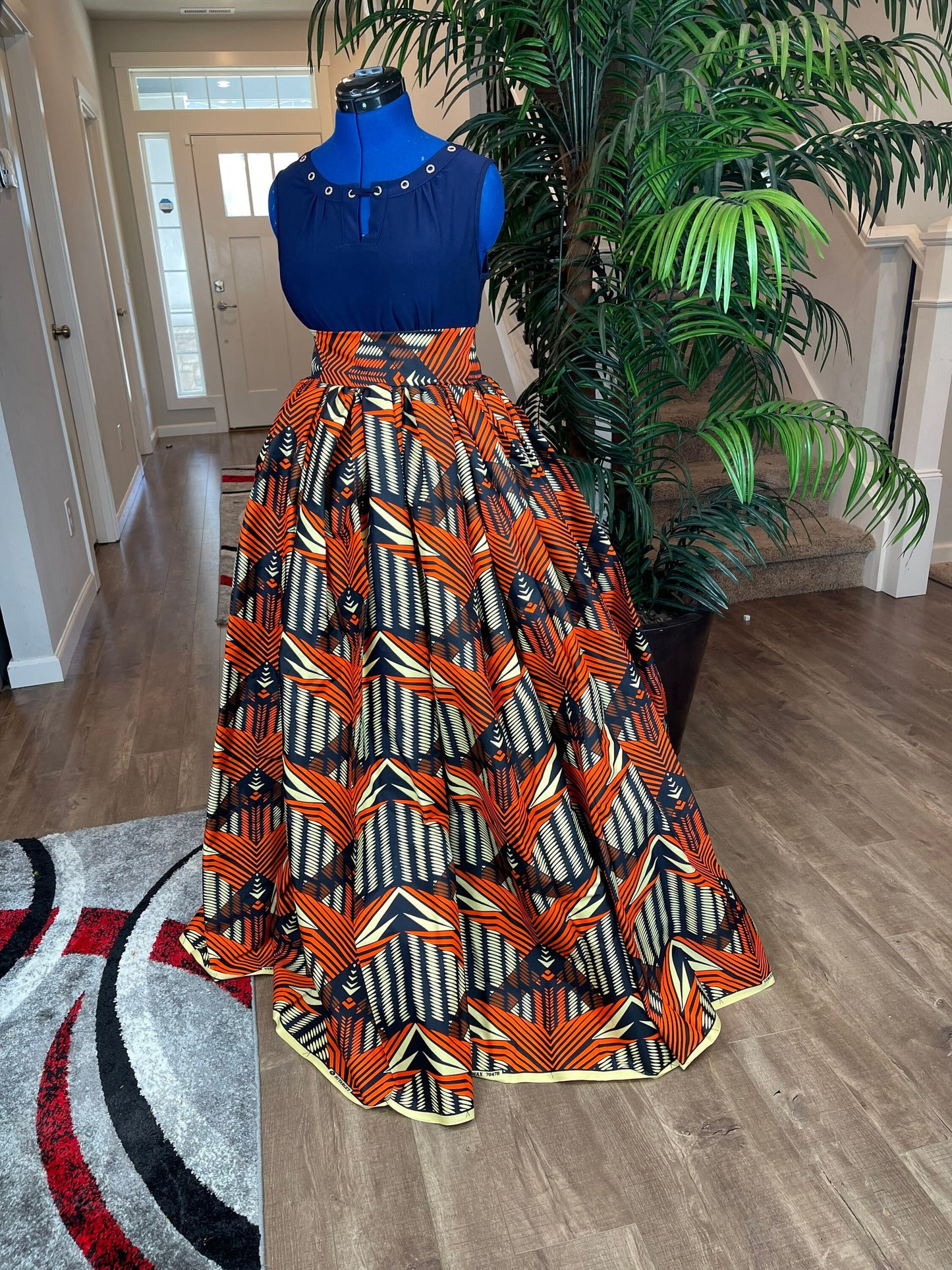 African clothing maxi skirt/ African women clothing/ Ankara maxi skirt/ African print skirt/ Ankara long skirt/ patched  skirt/fashion skirt