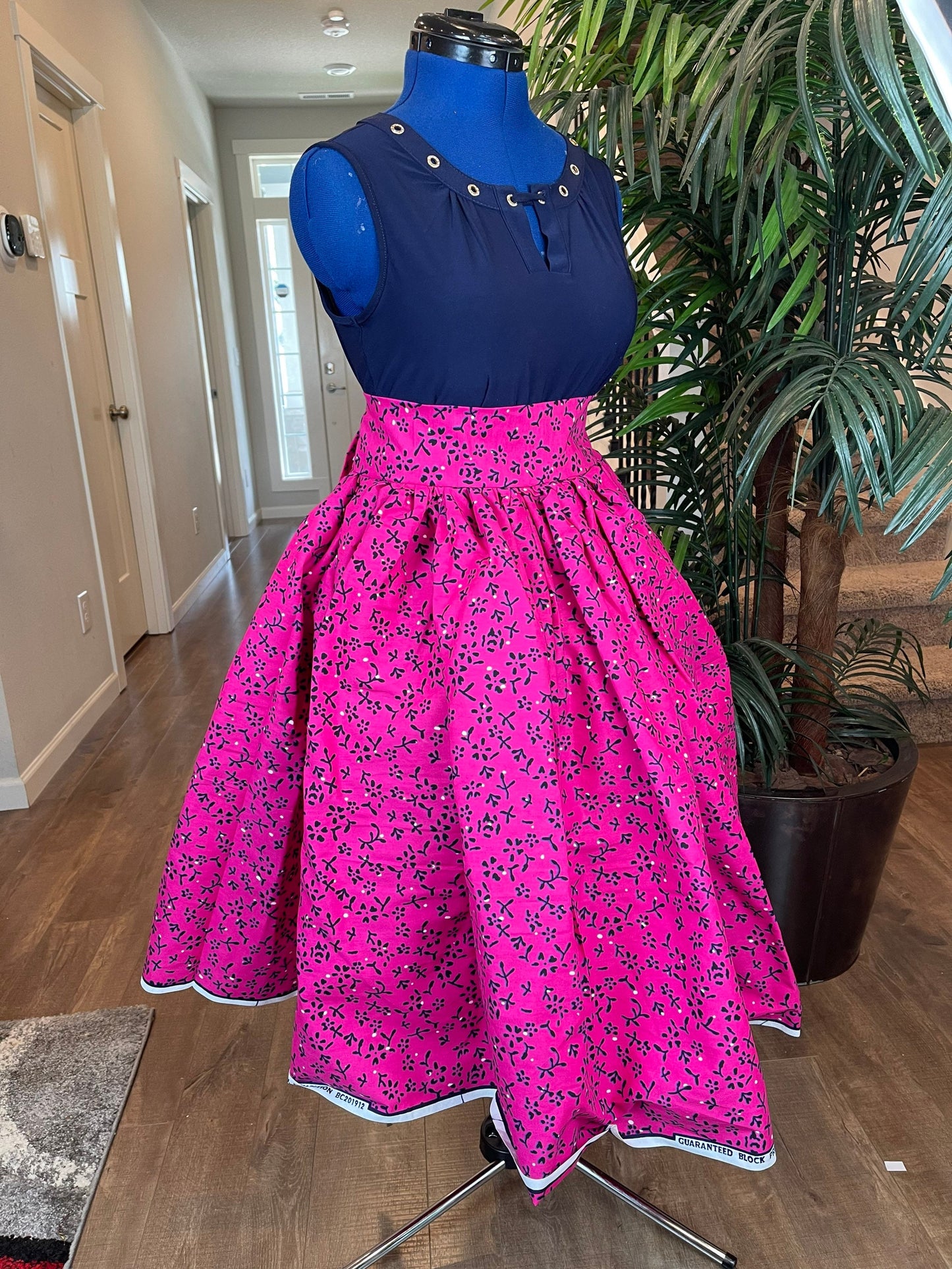 African skirt/Pink Skirt/Ankara Skirt/African Clothing/VA75
