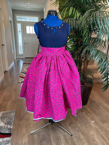 African skirt/Pink Skirt/Ankara Skirt/African Clothing/VA75