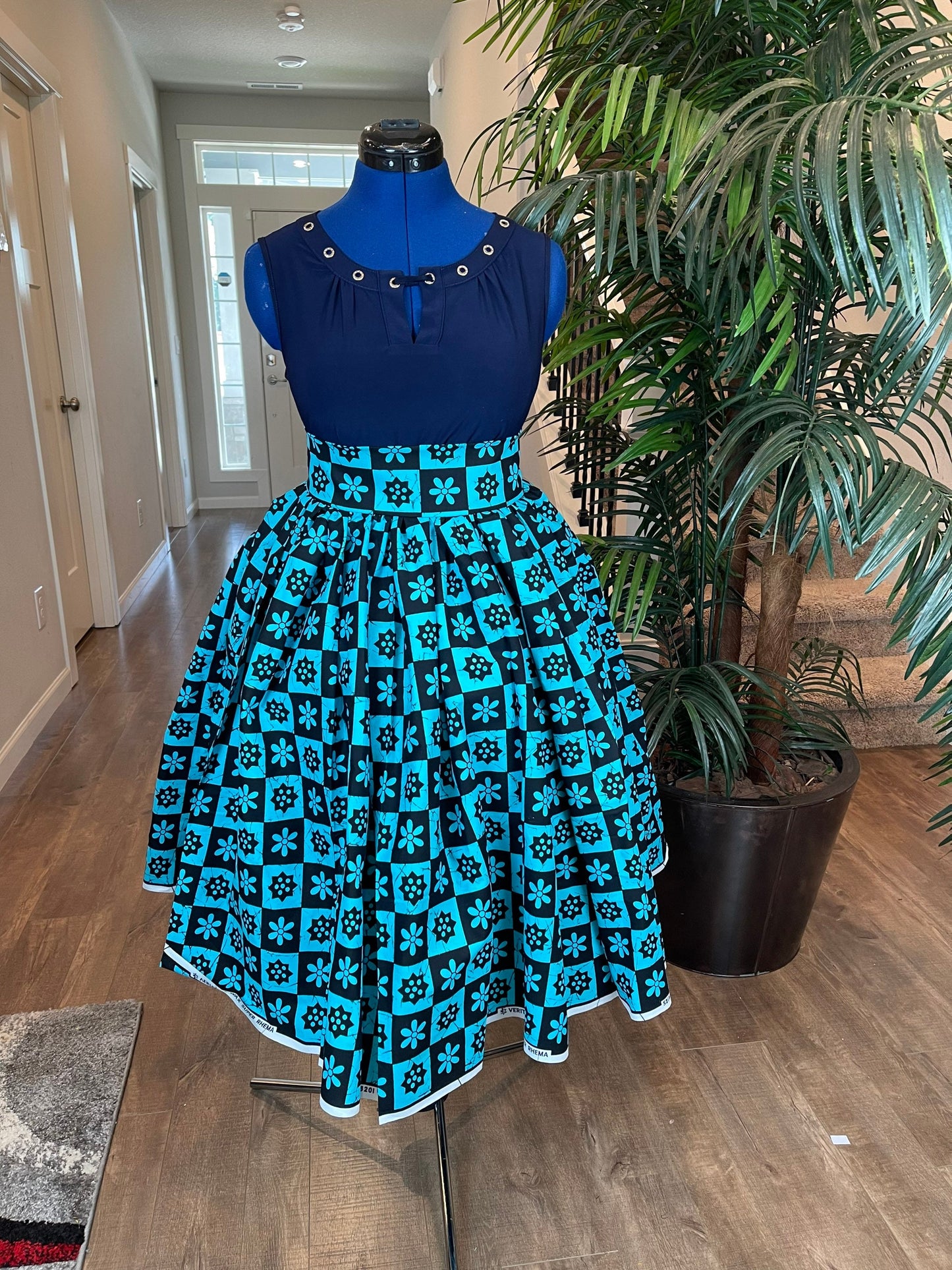 African skirt/High waist African skirt/Ankara Skirt/VA51