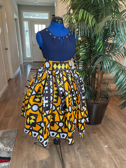 African Skirt/African Clothing/Maxi Skirt/Plus Size Skirt/VA52