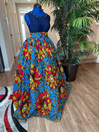 African Skirt/Ankara Skirt/Maxi Skirt/VA90