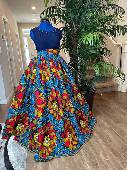 African Skirt/Ankara Skirt/Maxi Skirt/VA90