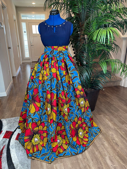 African Skirt/Ankara Skirt/Maxi Skirt/VA90