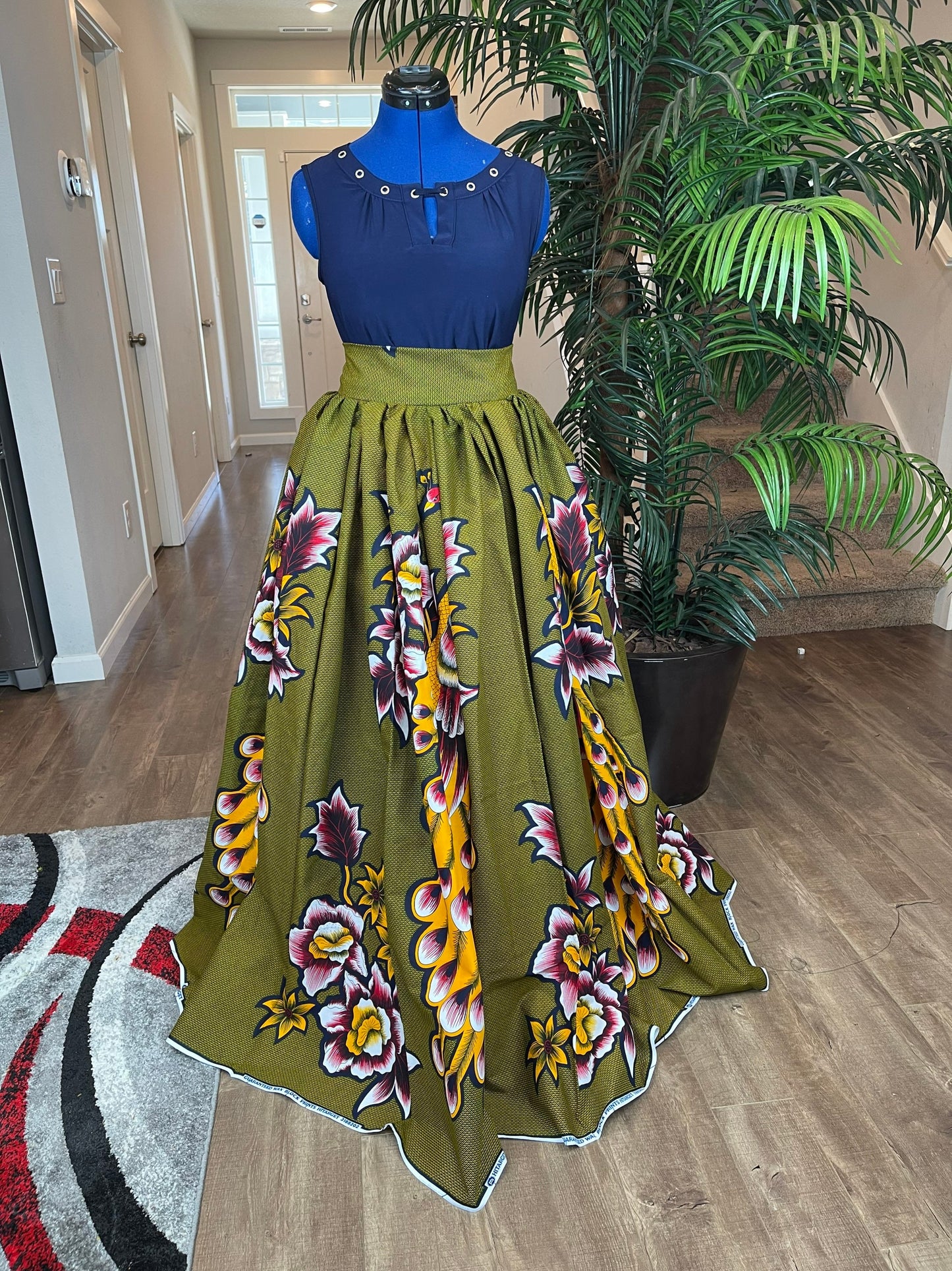 African Skirt/Ankara Skirt/Maxi Skirt/VA58