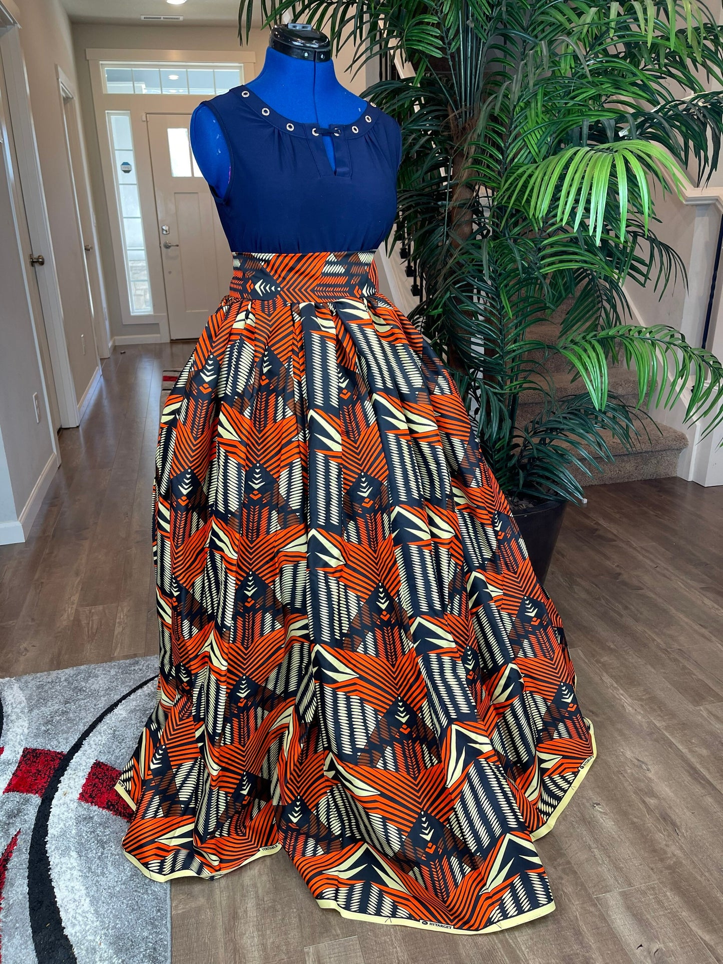 African clothing maxi skirt/ African women clothing/ Ankara maxi skirt/ African print skirt/ Ankara long skirt/ patched  skirt/fashion skirt