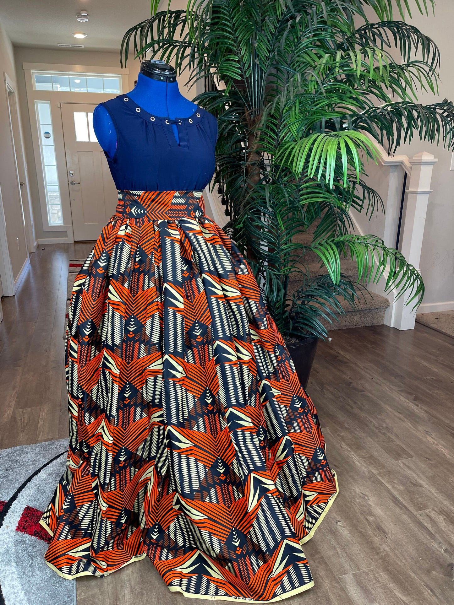 African clothing maxi skirt/ African women clothing/ Ankara maxi skirt/ African print skirt/ Ankara long skirt/ patched  skirt/fashion skirt