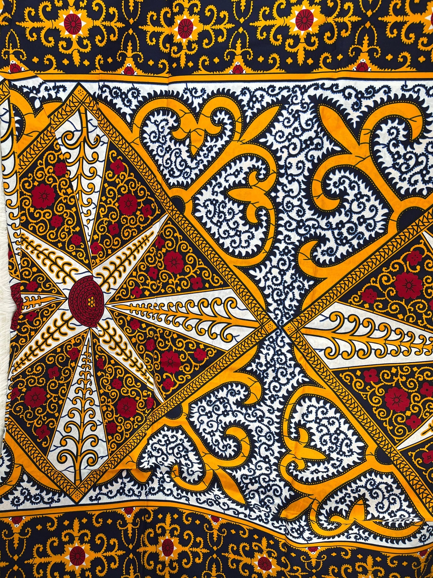 African Print fabric /Ankara-Brown,gold Floral Design/ By the yard/ African fabric for sale/Ankara 6 Yards/Kente Print/Wax Fabric/VY5