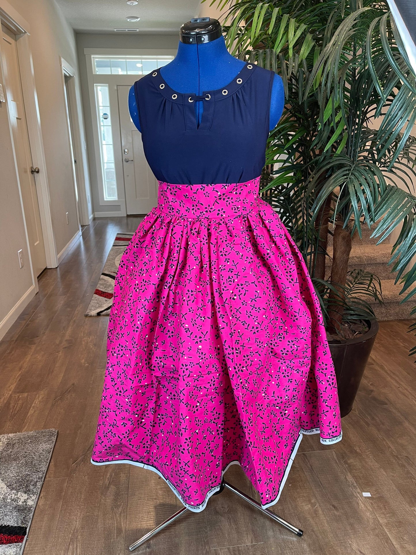 African skirt/Pink Skirt/Ankara Skirt/African Clothing/VA75
