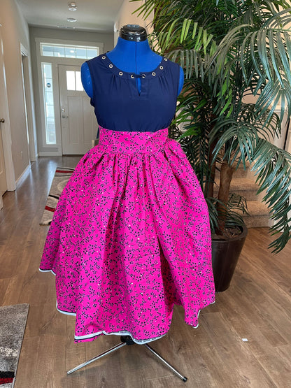 African skirt/Pink Skirt/Ankara Skirt/African Clothing/VA75