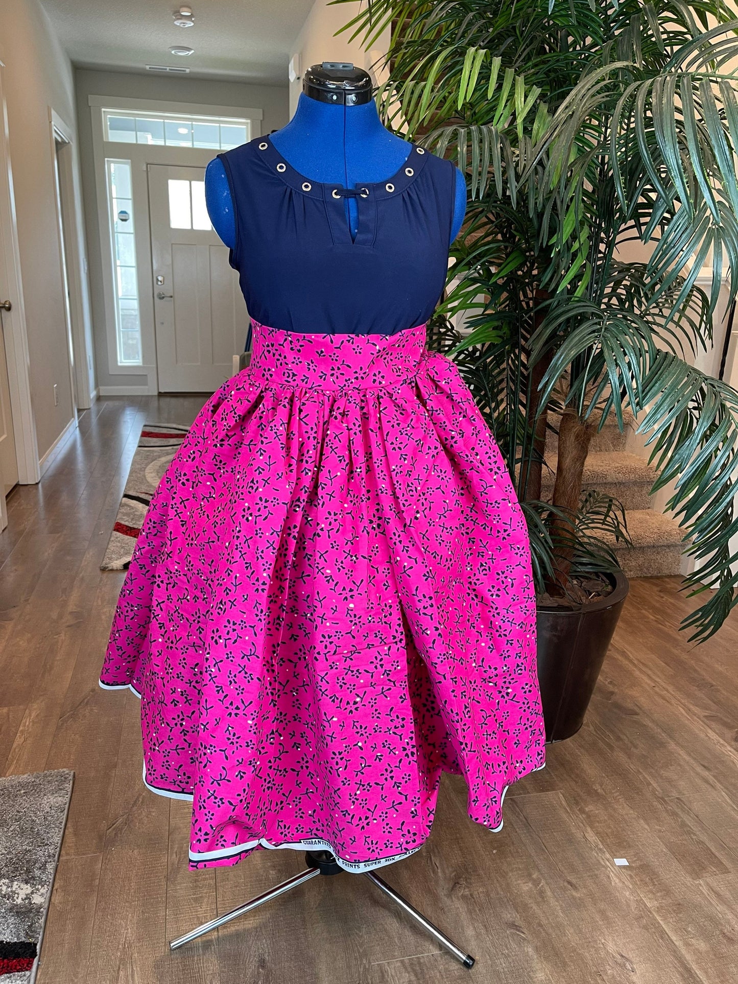 African skirt/Pink Skirt/Ankara Skirt/African Clothing/VA75