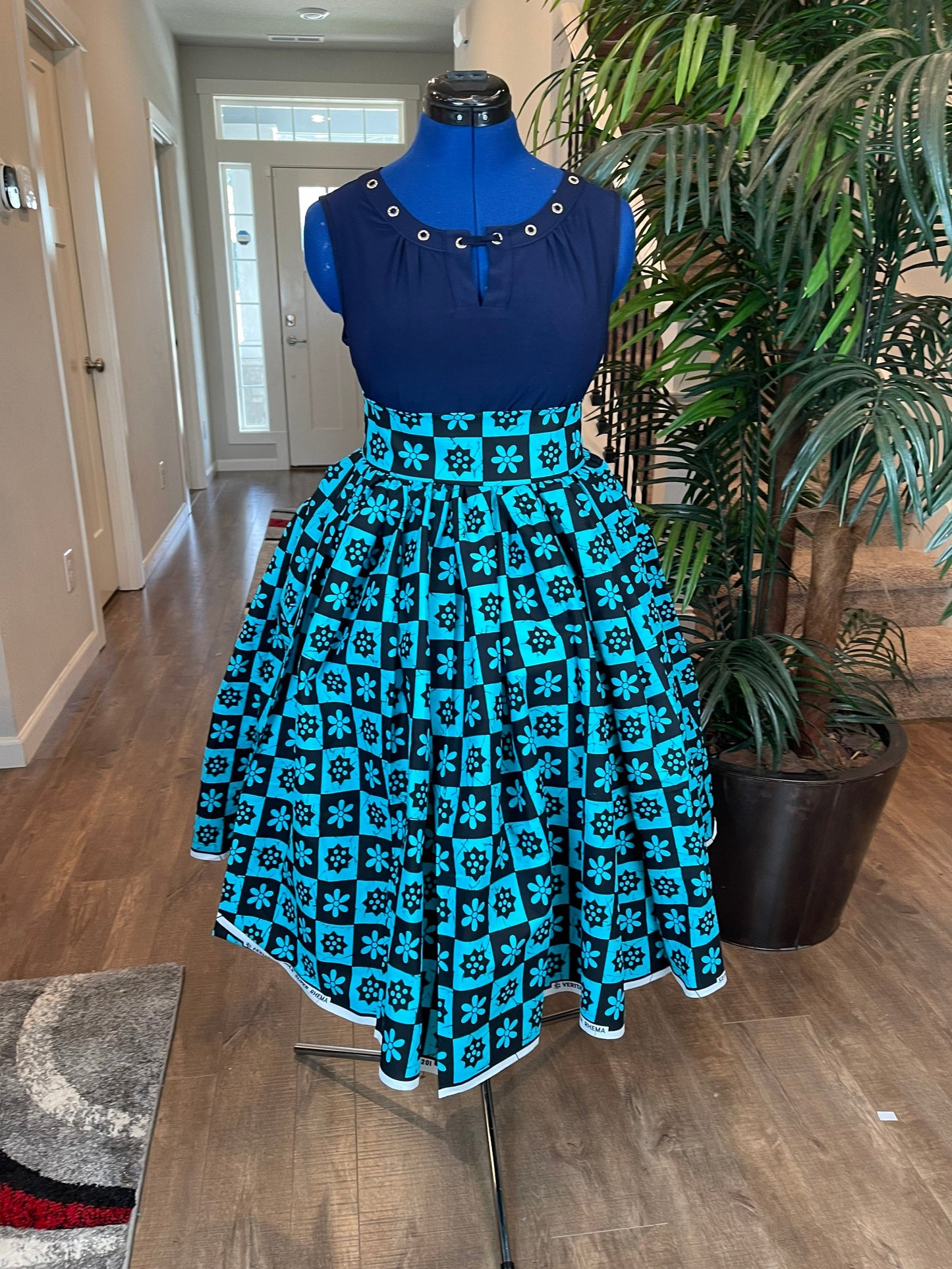African skirt/High waist African skirt/Ankara Skirt/VA51