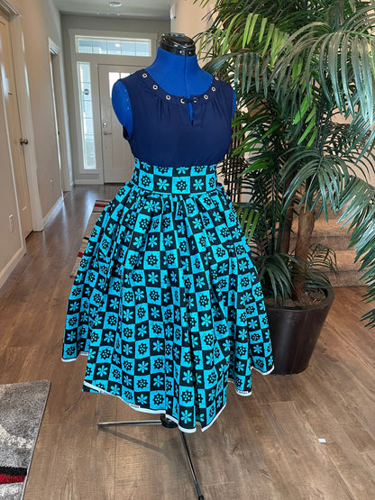 African skirt/High waist African skirt/Ankara Skirt/VA51