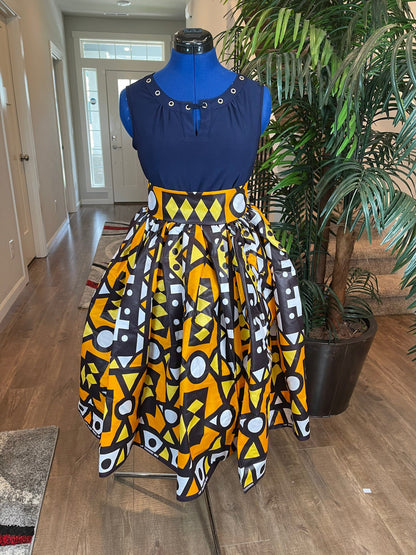 African Skirt/African Clothing/Maxi Skirt/Plus Size Skirt/VA52
