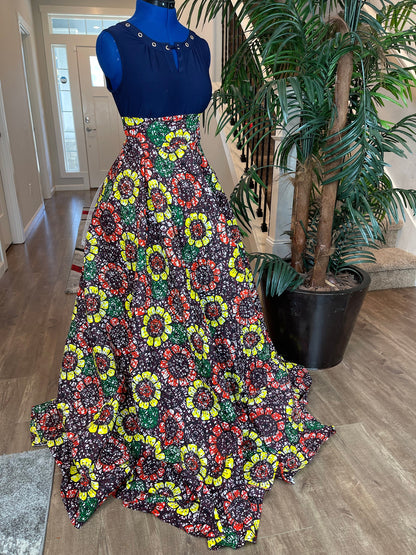 African Skirt/African Clothing/Maxi Skirt/VA74