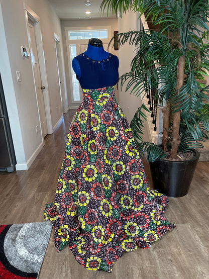 African Skirt/African Clothing/Maxi Skirt/VA74