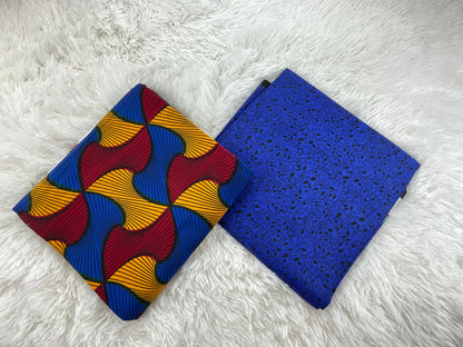 African Fabric By The Yard/Ankara Fabric/African Fabric/African Print Fabric/Blue African Fabric/Kente Fabric/African Fabric 6 Yards /MK433c