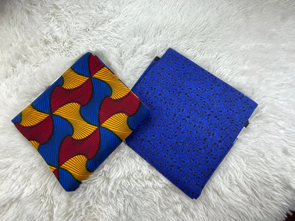 African Fabric By The Yard/Ankara Fabric/African Fabric/African Print Fabric/Blue African Fabric/Kente Fabric/African Fabric 6 Yards /MK433c