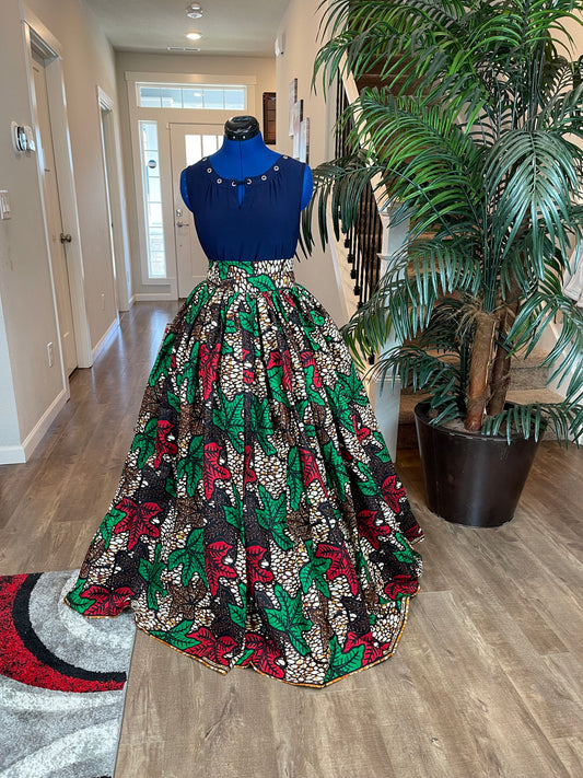 African Skirt/Maxi Skirt/Plus Size Skirt/African Clothing/Boho Skirt/African Dress/Women Wear/African Headwraps/African Fabric/Ankara Skirt/