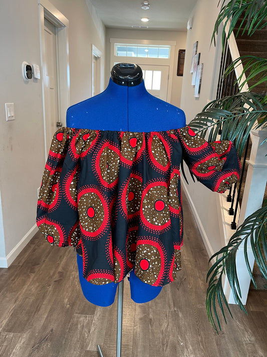 African women clothing/ African prints top/ Ankara blouse/African plus size top/ African Peplum top/ African Print for church, prom, birthda
