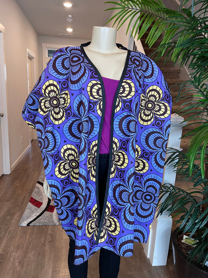 African Women Jacket/ Kimono jacket/ African print cape/ Ankara jacket/african clothing / African print Jacket/African Dress/Ankara/HT23