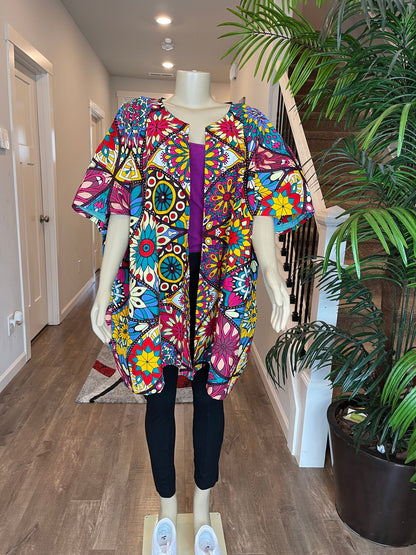 African women clothing/Danshiki Poncho/Poncho/Oversized kimono/African jacket/Ready to ship kimono/Ankara kimono/African top/African duster