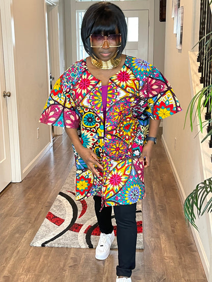 African women clothing/Danshiki Poncho/Poncho/Oversized kimono/African jacket/Ready to ship kimono/Ankara kimono/African top/African duster