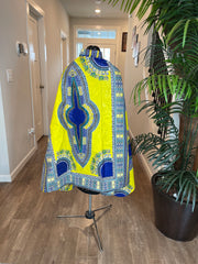 African Cape/Cape/Shoulder Cape/Cape Dress/Wedding Cape/Cape Pattern/African Clothing For Women/Plus Size Clothing/Dresses/Yellow Cape/Ankar