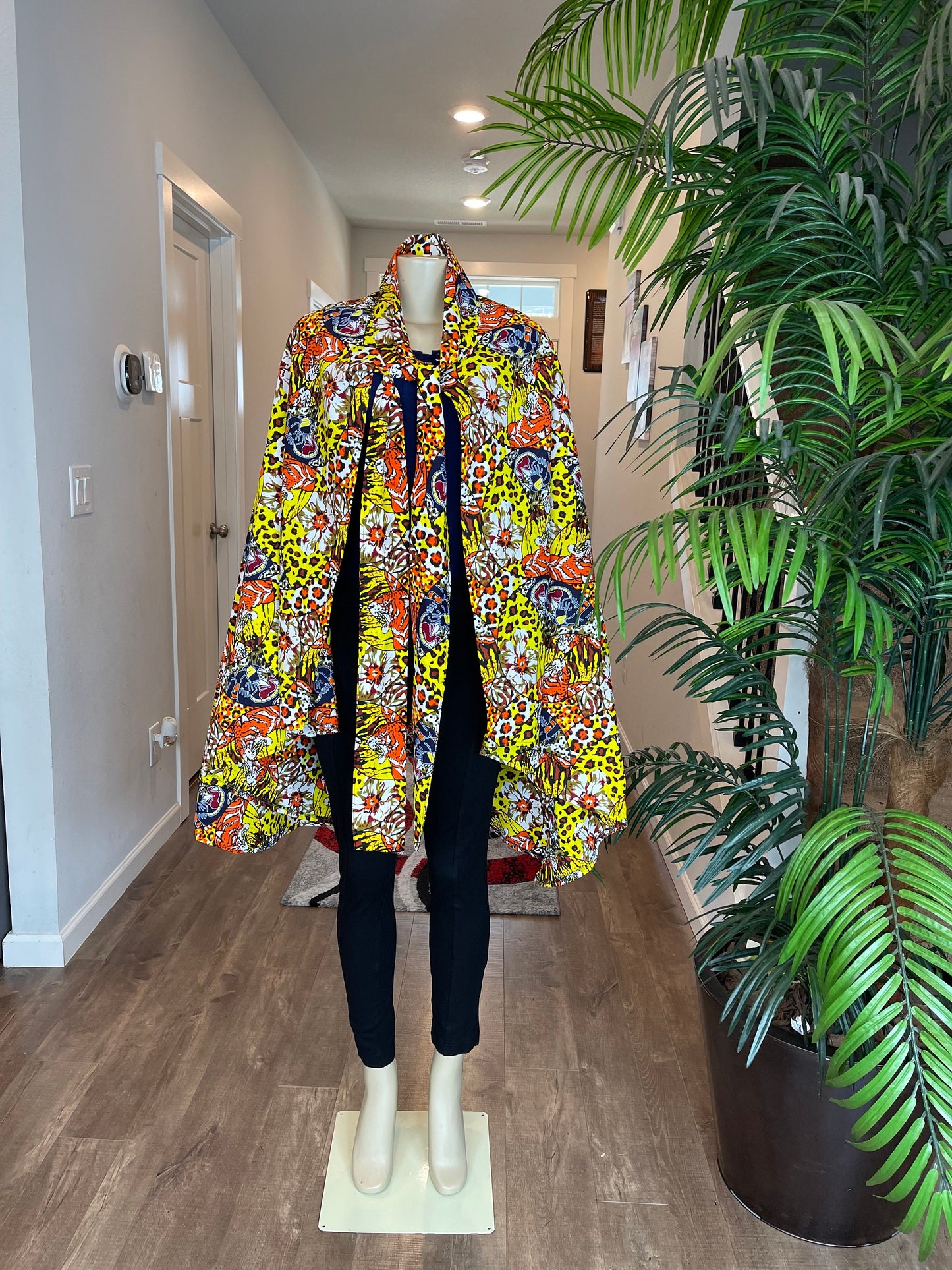 African print cape/ African wax shawl/ Ankara Cape/VA121