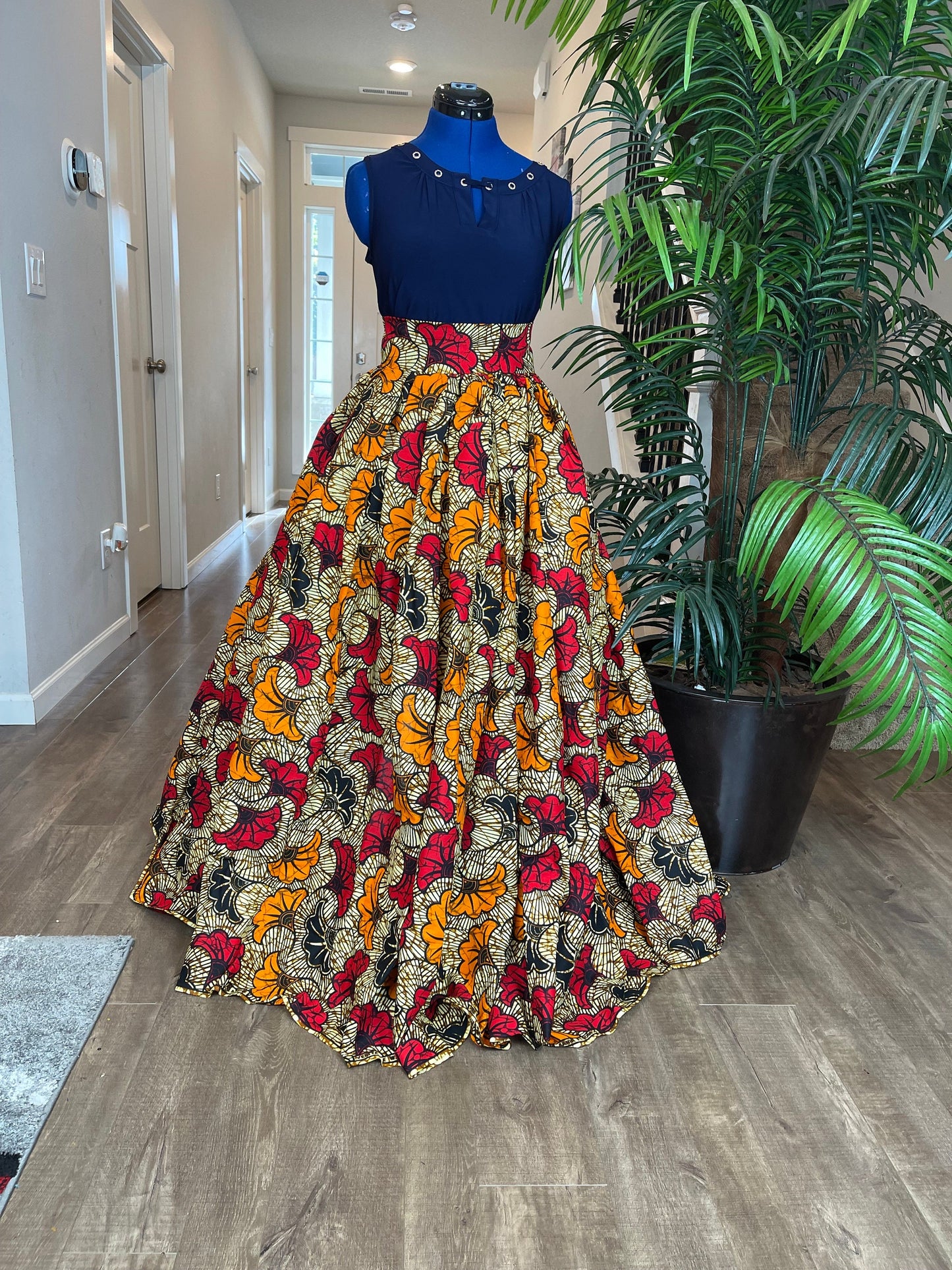 African clothing maxi skirt/ African women clothing/ Ankara maxi skirt/ African print skirt/ Ankara long skirt/ African fashion skirt