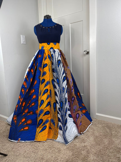 African women skirt for weddings/ African maxi skirt/ Patchwork skirt/ Beautiful african patch work skirt made from 100% African cotton