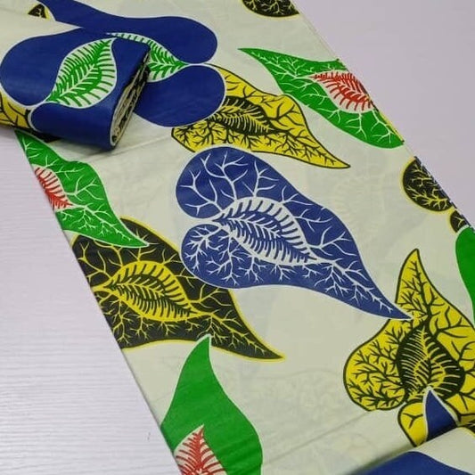 African Fabric/African print/African fabric by the yard /Wax Fabric/African fabric/ African fabric 6 yards/FG83/Ankara Fabric/Cream Fabric