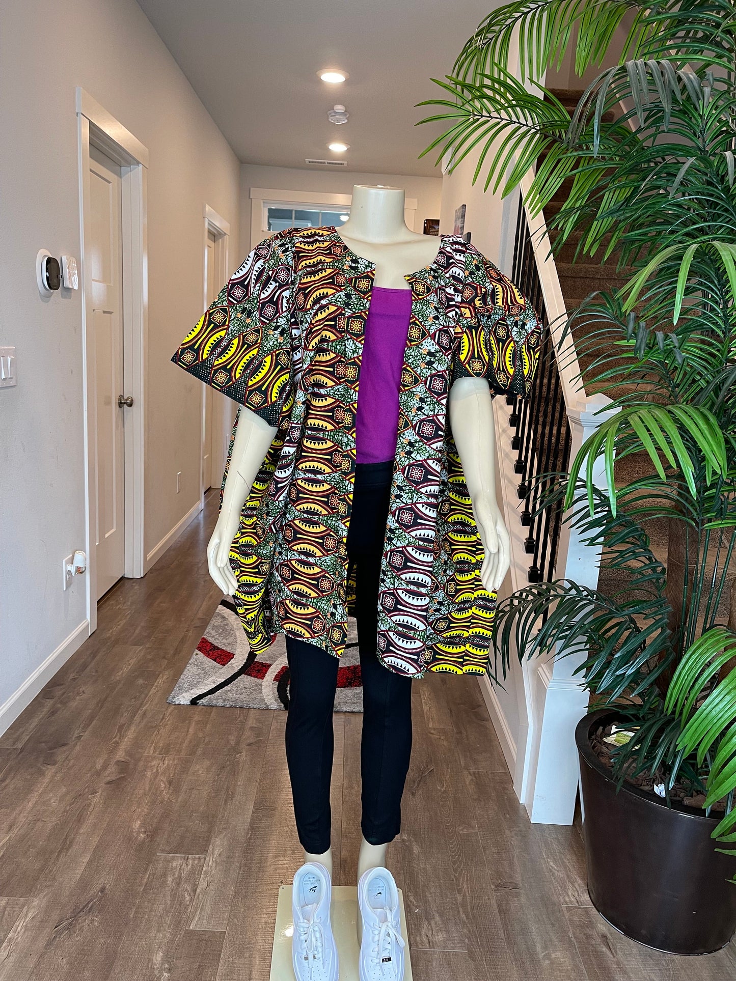 African women clothing/Danshiki Poncho/Poncho/Oversized kimono/African dress /Ethnic Kaftan Tunic//Ankara kimono/African top/African duster