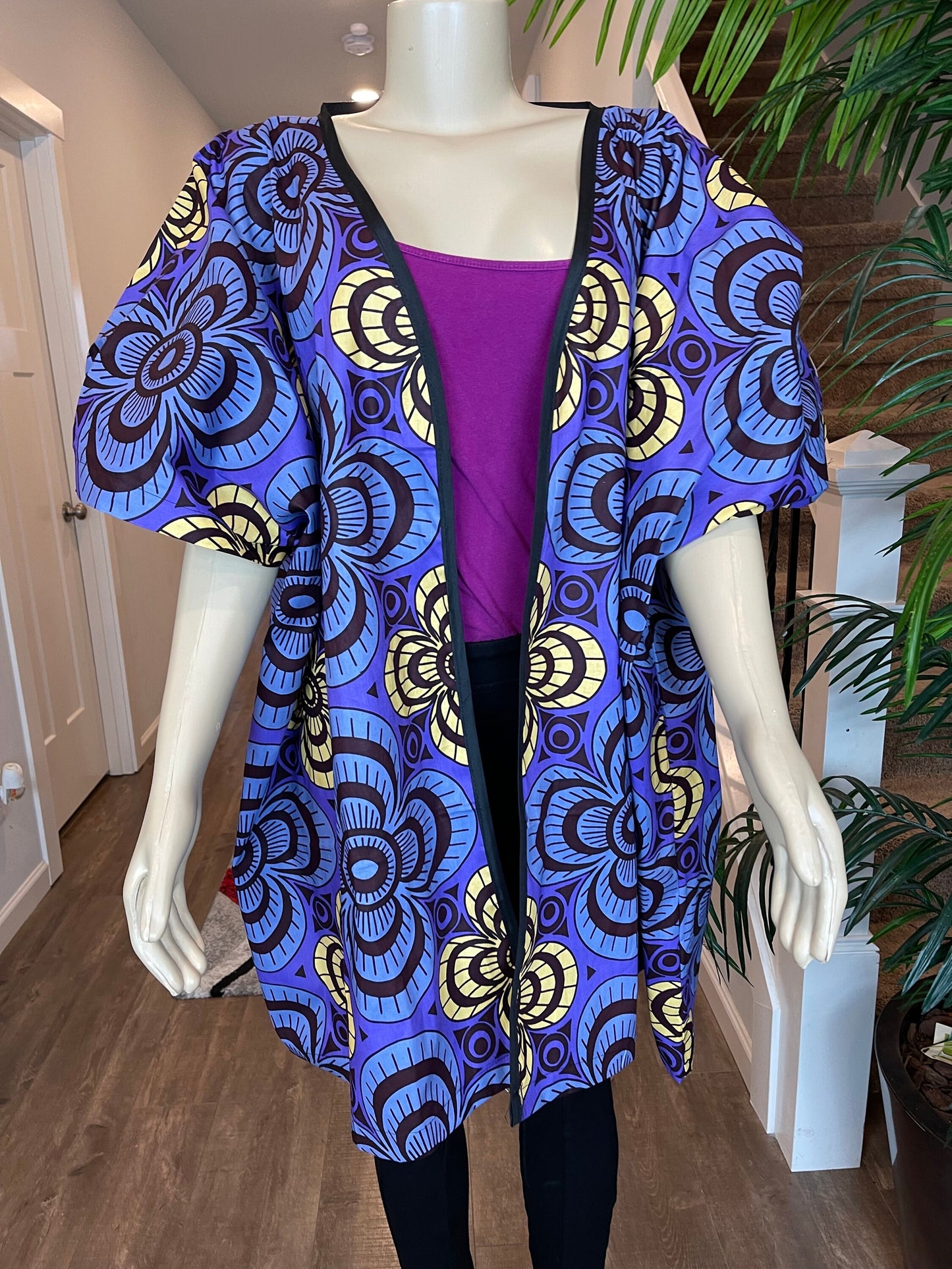 African Women Jacket/ Kimono jacket/ African print cape/ Ankara jacket/african clothing / African print Jacket/African Dress/Ankara/HT23