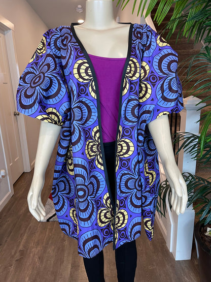 African Women Jacket/ Kimono jacket/ African print cape/ Ankara jacket/african clothing / African print Jacket/African Dress/Ankara/HT23