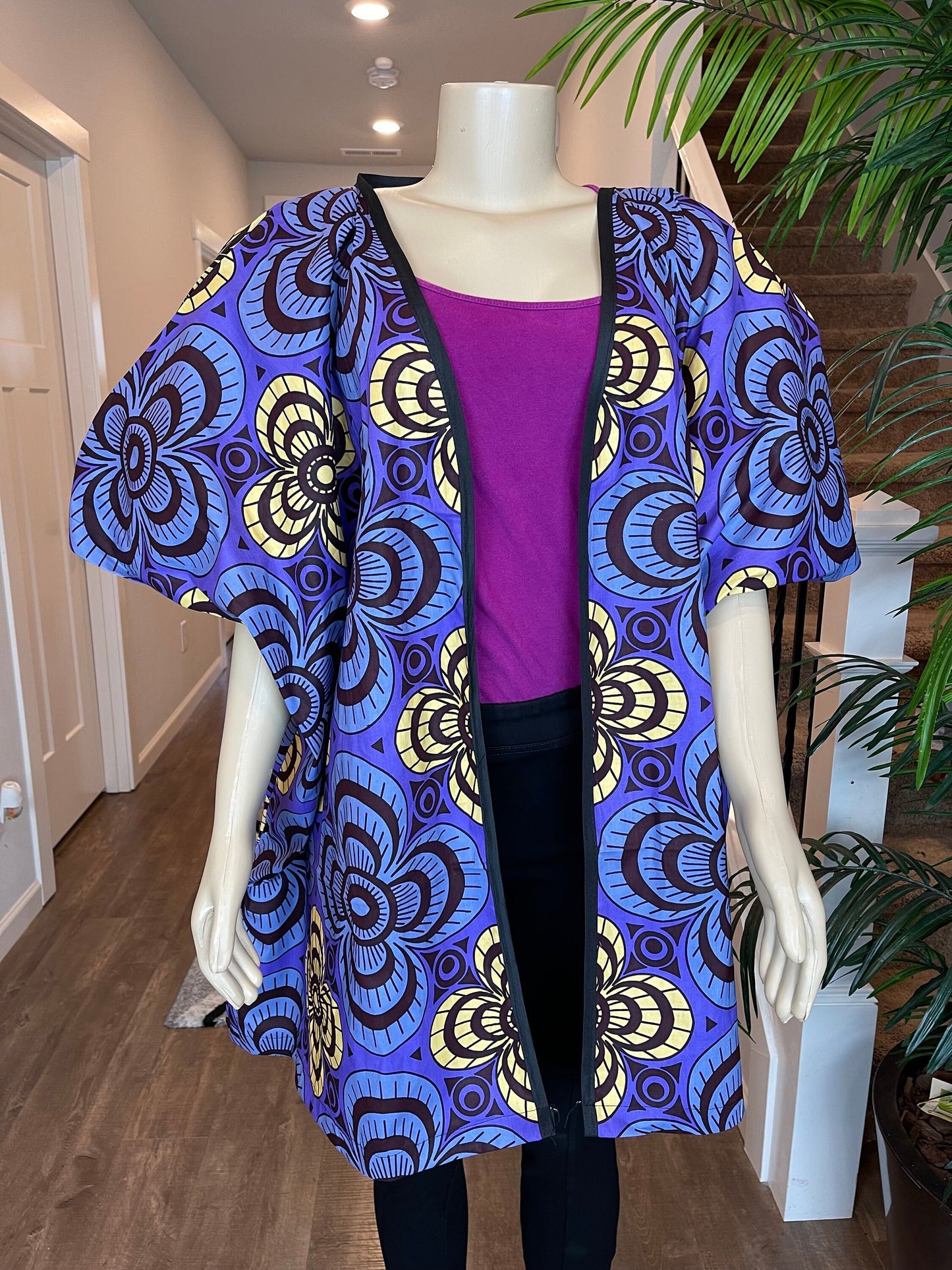 African Women Jacket/ Kimono jacket/ African print cape/ Ankara jacket/african clothing / African print Jacket/African Dress/Ankara/HT23