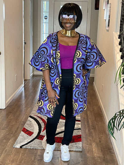 African Women Jacket/ Kimono jacket/ African print cape/ Ankara jacket/african clothing / African print Jacket/African Dress/Ankara/HT23