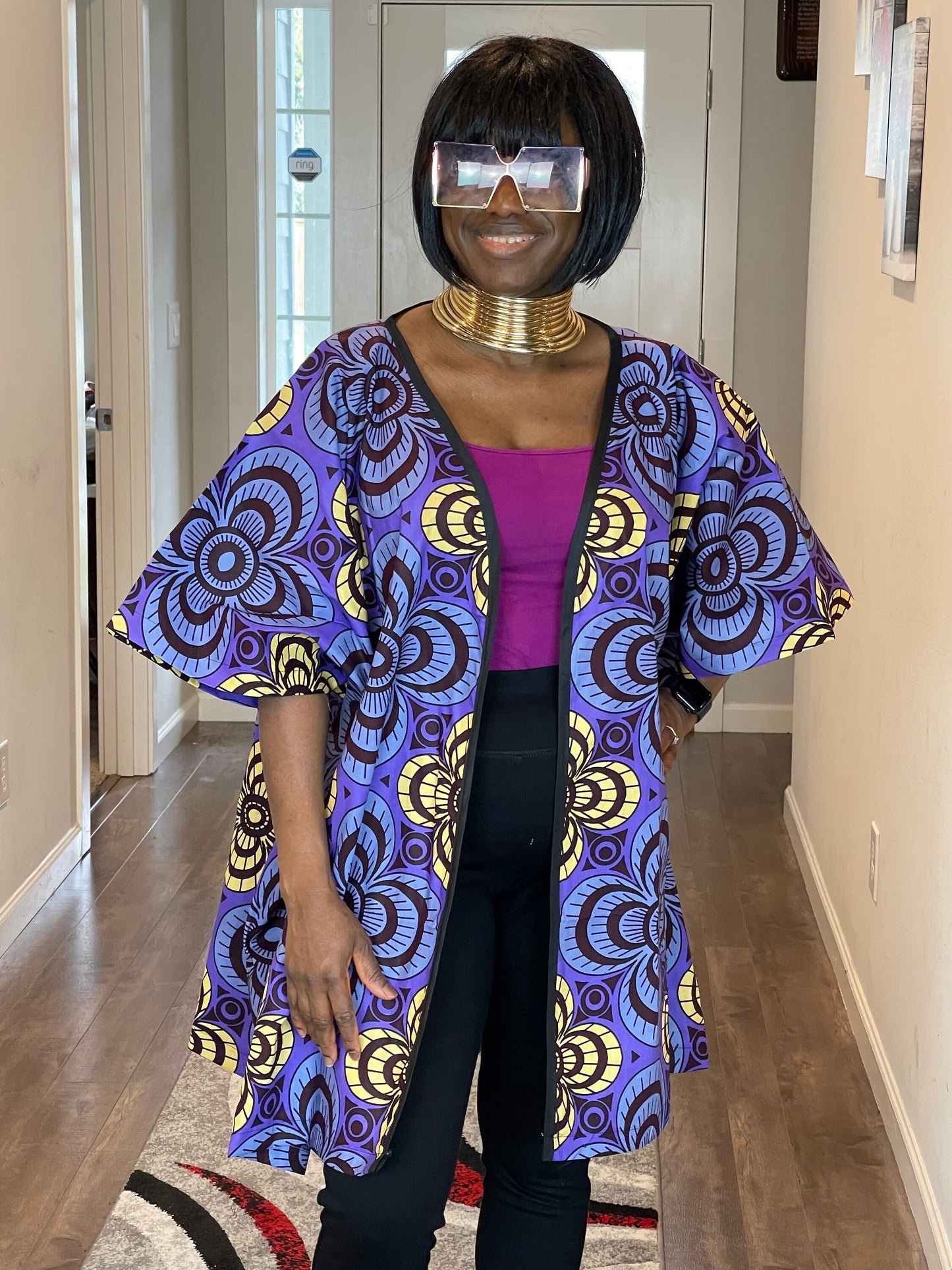 African Women Jacket/ Kimono jacket/ African print cape/ Ankara jacket/african clothing / African print Jacket/African Dress/Ankara/HT23