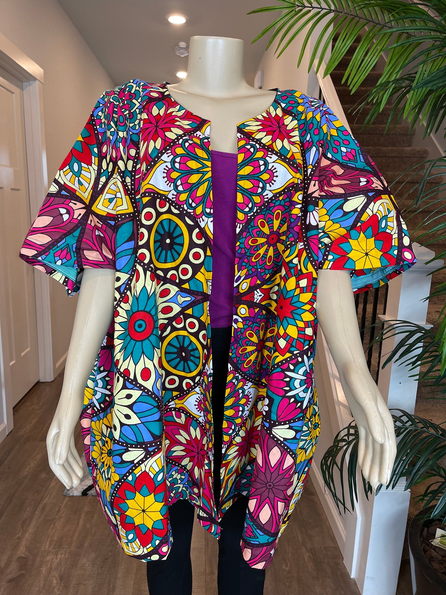 African women clothing/Danshiki Poncho/Poncho/Oversized kimono/African jacket/Ready to ship kimono/Ankara kimono/African top/African duster