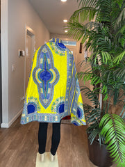 African Cape/Cape/Shoulder Cape/Cape Dress/Wedding Cape/Cape Pattern/African Clothing For Women/Plus Size Clothing/Dresses/Yellow Cape/Ankar