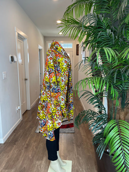 African print cape/ African wax shawl/ Ankara Cape/VA121
