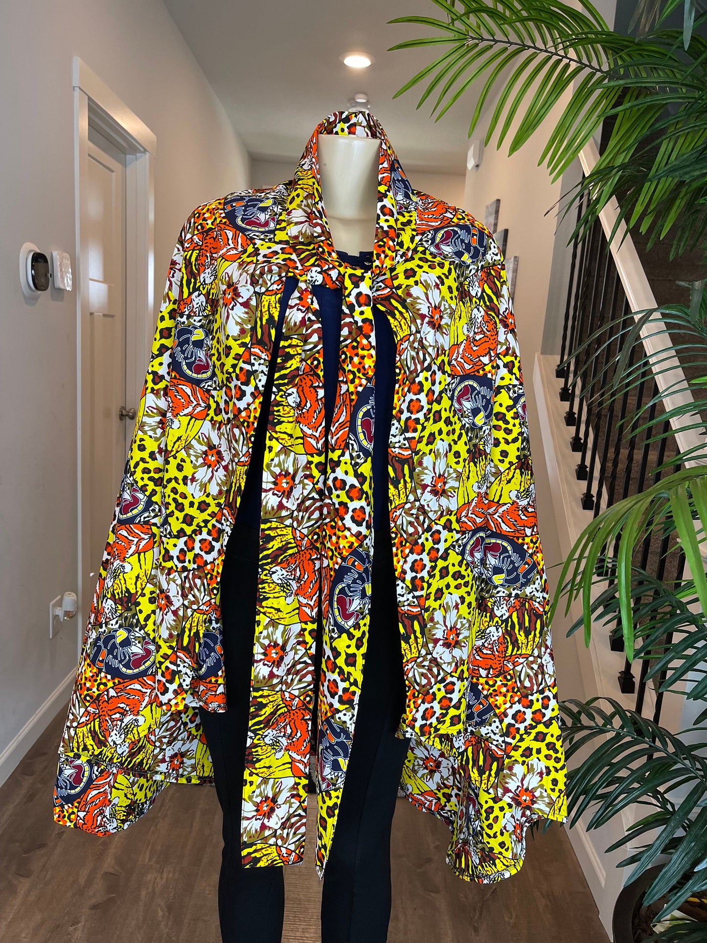 African print cape/ African wax shawl/ Ankara Cape/VA121