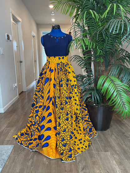 African clothing maxi skirt/ African women clothing/ Ankara maxi skirt/ African print skirt/ Ankara long skirt/ latest African fashion skirt