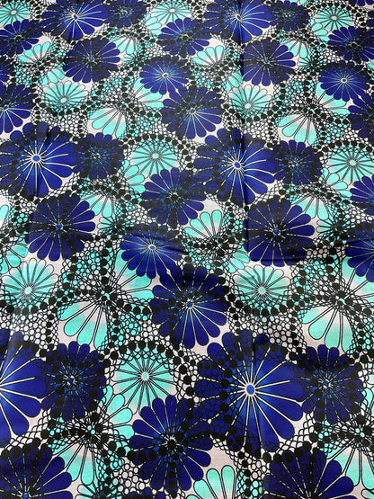 African Fabric/African Print Fabric/Ankara- Gold ,Black and White Fabric / African Dress/African Wax Print/Quilt Fabric/African Decor/MK670b