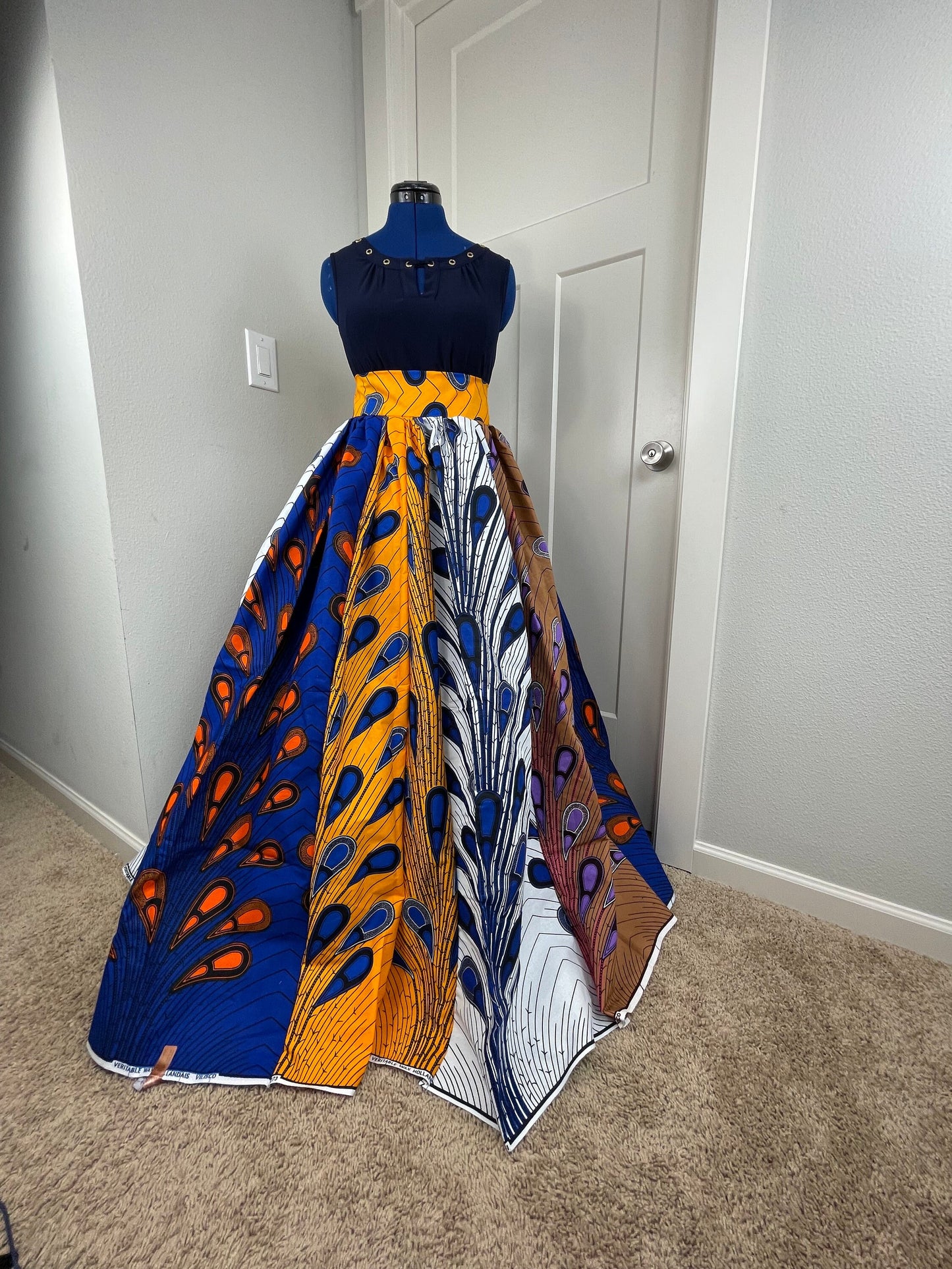African women skirt for weddings/ African maxi skirt/ Patchwork skirt/ Beautiful african patch work skirt made from 100% African cotton
