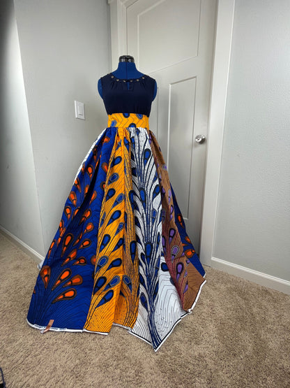 African women skirt for weddings/ African maxi skirt/ Patchwork skirt/ Beautiful african patch work skirt made from 100% African cotton