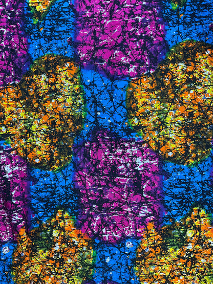 African Fabric/African print/African fabric by the yard /Ankara-Pink amend Yellow Fabric/African fabric/ African fabric 6 yards/FD2