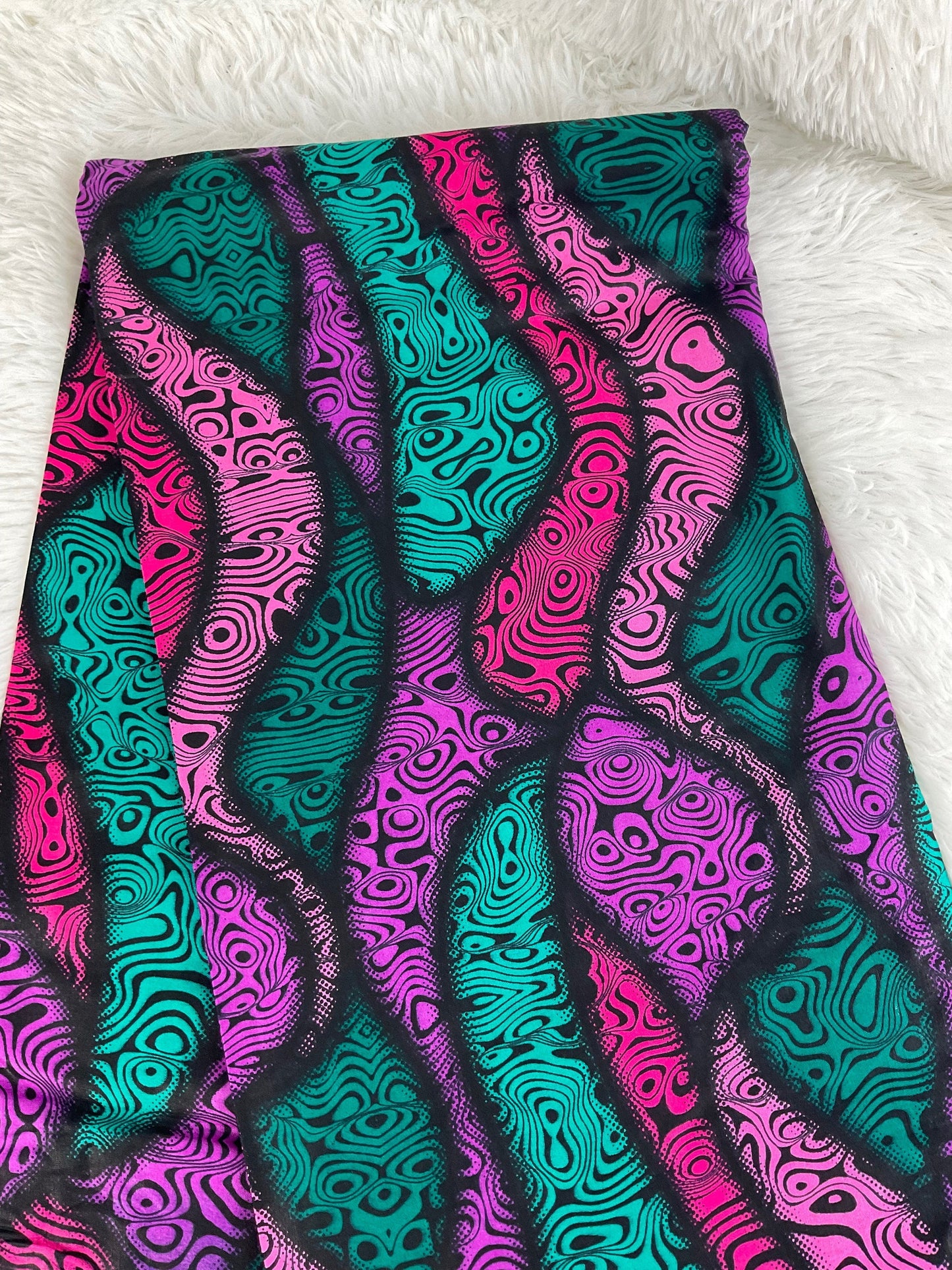African Fabric/African prints/ Ankara fabric/ African fabric per yard/ Pink and Teal Fabric/FG09